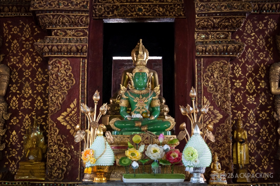 An emerald Buddha. So many temples started to run together...can't remember which one this was! #badtourist